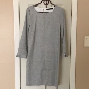 Zara Modern Grey Linen Dress